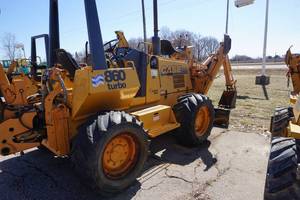 1998 Case Model 860 Turbo 4 x 4 x 4 Cable PlowBack Hoe