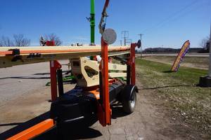 2009 JLG T500J Tow Pro Tow Behind 56 Working Height Electric Boom Lift