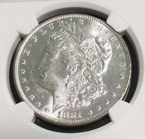 1881-O MORGAN SILVER DOLLAR MS63 NGC