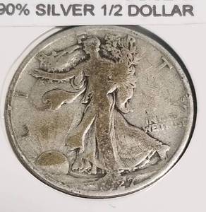 1927-S WALKING LIBERTY HALF DOLLAR