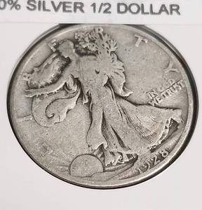 1928-S WALKING LIBERTY SILVER HALF DOLLAR
