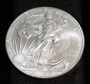 2014 AMERICAN SILVER EAGLE 1 TROY OZ. .999 FINE SILVER DOLLAR