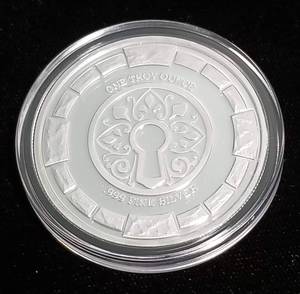 1 TROY OZ. .999 FINE SILVER STANSBURY RESEARCH KEY ROUND IN AIRTITE