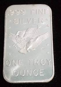 1981 US ASSAY OFFICE SAN FRANCISCO 1 TROY OZ. .999 FINE SILVER BAR