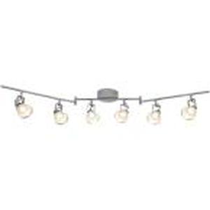 lot 206 image: 4 ft. 6-Light Chrome Integrated LED...