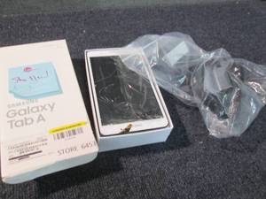 lot 18 image: Samsung Galaxy Tab A - shattered sc...