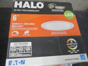 lot 315 image: 4 Halo HLB 6 in. White Round Integr...