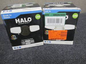 lot 322 image: 2 Halo Led Twin Head Flood Lights...