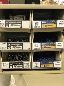 Cabinet and Mixed sizes of Screws