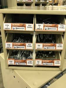 Cabinet with Assortt Lag Screws