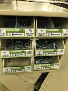 Cabinet with Assort Carriage Bolts