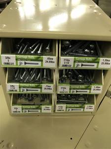 Cabinet with Assort Carriage Bolts