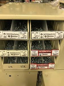 Cabinet with Assort size Self drilling screws