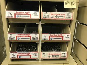 Cabinet with Assort Sheet Metal Screws