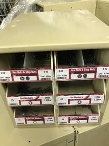 Cabinet with Assort washers