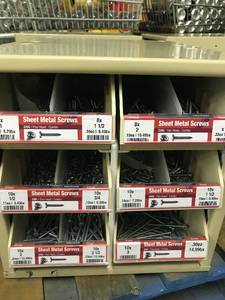 Cabinet with Assort Sheet Metal Screws
