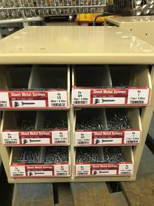 Cabinet with Assort Sheet Metal Screws