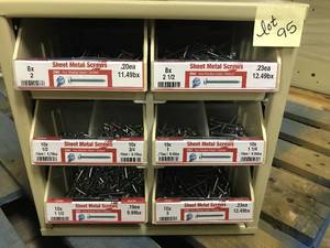 Cabinet with Assort Sheet Metal Screws
