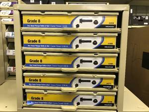 Cabinet with Grade 8 Hex Head Flange Bolts