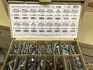 Cabinet with Metric Hex Head Screwswashersnuts
