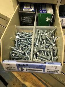 Cabinet with Assort Machine screws