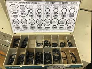 Cabinet with Assorted O-Rings
