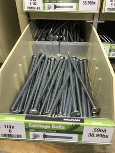 Cabinet with Assorted Carriage Bolts
