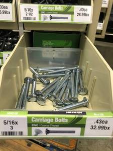 Cabinet with Assorted Carriage Bolts