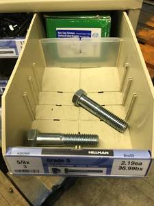 Cabinet with Assort Grade 5 Hex Cap Screws
