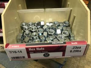 Cabinet with Assort Hex Nuts and Washers