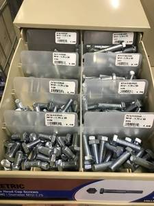 Cabinet with Assort Metric Hex Head Cap Screws