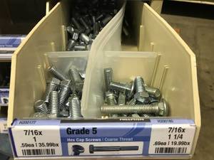 Cabinet with Assorted Hex Cap Screws