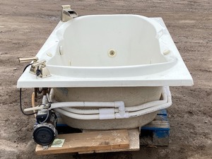 lot 39 image: Full-Sized Massage-Jet Bathtub
