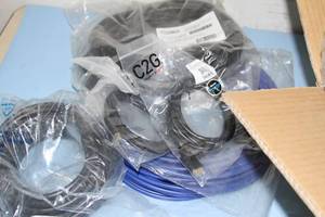 lot 12 image: Large Lot of Miscellaneous Computer Audio Video Network & Control Cables New... 35 Pounds