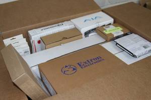 lot 13 image: Full Large Box of Mostly NEW Professional Audio Video & Control Equipment Items & Accessories