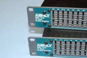 lot 19 image: Lot of 2 - Ashly Pro Audio MQX-1310 Mono 31-Band 13 Octave Graphic Equalizer EQ