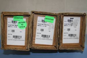 lot 43 image: Lot of 3 New Da-Lite White Floating Projector Projection Screen Floating Mounting Brackets