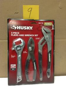 Husky Pliers and Wrench Set (3-Piece)
