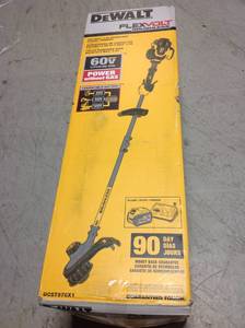 DEWALT 60-Volt MAX Lithium-Ion Cordless FLEXVOLT Brushless 15 in. String Grass Trimmer w 3.0Ah Battery and Charger