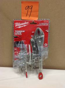 Milwaukee 6 long nose and 10 curved jaw - pliers set in good condition