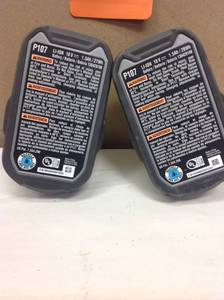 Lot of 2 Ryobi P107 Batteries used in very good condition