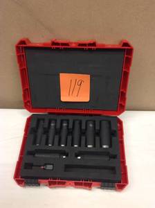 Milwaukee 12 in. Drive SAE Shockwave Impact Duty Deep Well Socket Set (9-Piece)