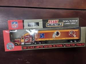 lot 8 image: Red Skins Collectible NFL Limited Edition Peterbilt 180 Scale