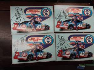 lot 109 image: Richard Petty Real Autograph Cards X4
