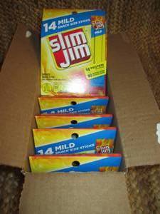 lot 131 image: Case of Slim Jims Mild Best By 02...
