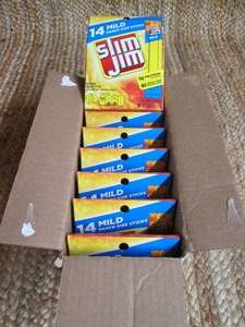 lot 154 image: Case of Slim Jims Mild Best By 02...