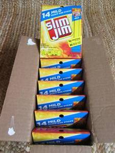 lot 155 image: Case of Slim Jims Mild Best By 02...