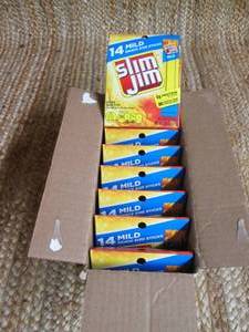 lot 156 image: Case of Slim Jims Mild Best By 02...