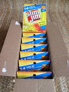 lot 157 image: Case of Slim Jims Mild Best By 02...