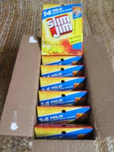 lot 159 image: Case of Slim Jims Mild Best By 02...